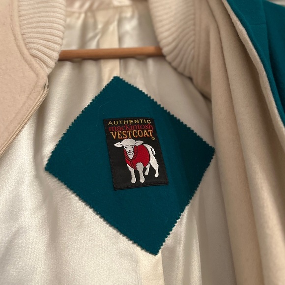 Authentic MacKintosh Vestcoat Green and Off White - Picture 7 of 14